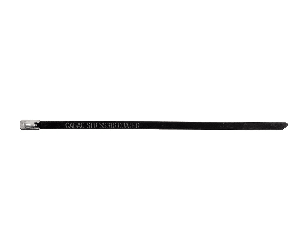 Cabac Coated SS Cable Tie 200 x 4.6mm Pack of 100, model STFC200-316S